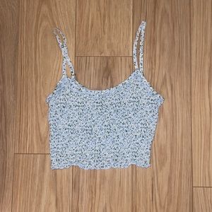 Wild Fable Blue Floral Crop Top